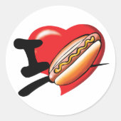 I Love Hotdogs Stickers (Devant)