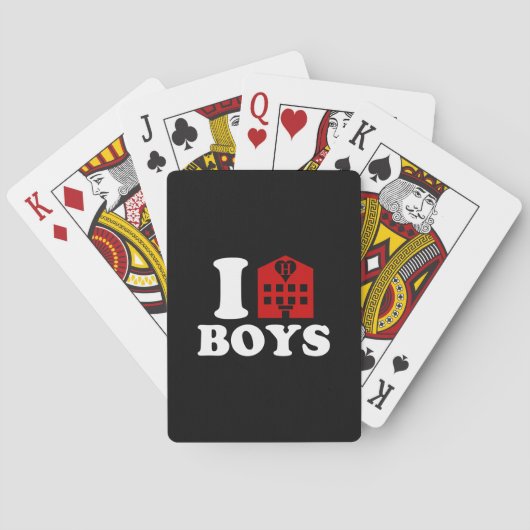 I Love Hotel Boys Pokerkaarten (Achterkant)