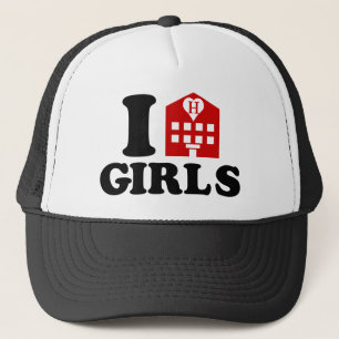 I Love Hotel Girls Trucker Pet