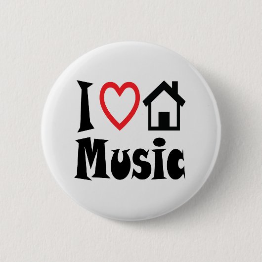 I Love House Music Button (Voorkant)