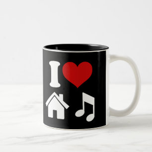 I Love House Music Café Mug Danse de la fête d