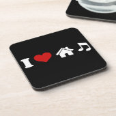 I Love House Music Dessous de verre | Danse de la (Côté gauche)