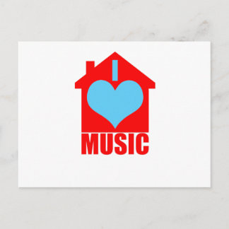 I Love House Music - Heart House Briefkaart