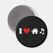 I Love House Music Magnet | Ibiza Party Gifts Magneet (Voorkant / Achterkant)