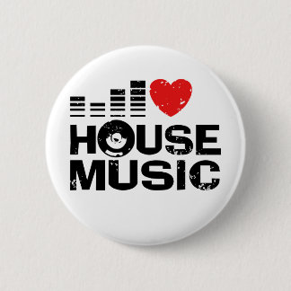 I Love House Music Ronde Button 5,7 Cm