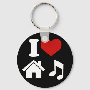 I Love House Music Sleutelhanger