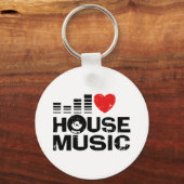 I Love House Music Sleutelhanger (Voorkant)
