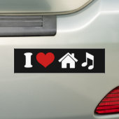 I Love House Music Sticker (Op auto)