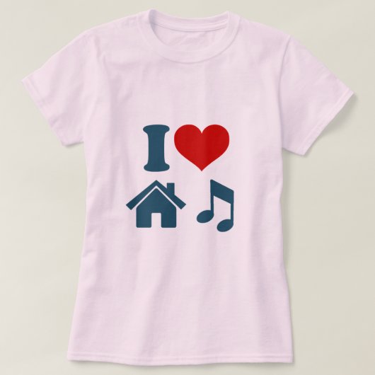 I Love House Music T-Shirt féminin (Design devant)