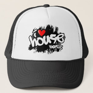 I Love House Music Trucker Pet