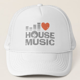 I Love House Music Trucker Pet