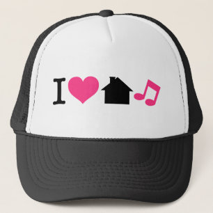 I Love House Music Trucker Pet