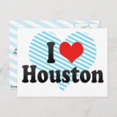I Love Houston Briefkaart (Voorkant / Achterkant)