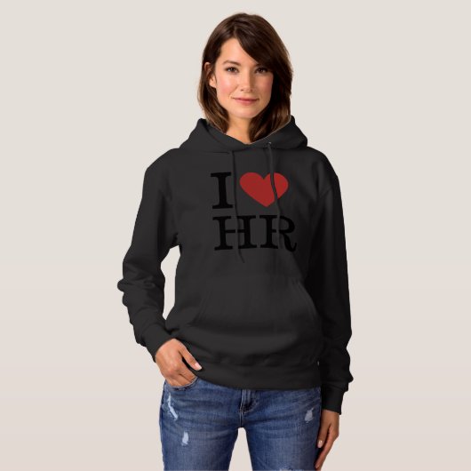 I ❤️ Love HR Femmes Sweat - shirt à capuche - Pers (Devant entier)