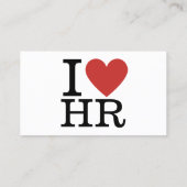 I ❤️ Love HR - HR Afdeling/Personeel - Visitekaartje (Achterkant)