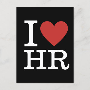 I ❤️ Love HR - HR-afdeling - Wenskaart Feestdagenkaart