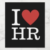 I ❤️ Love HR - HR-afdeling - Wijn Etiket (Enkel label)