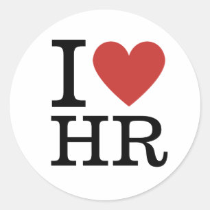 I ❤️ Love HR - HR Dept. - Sticker rond ou Carré