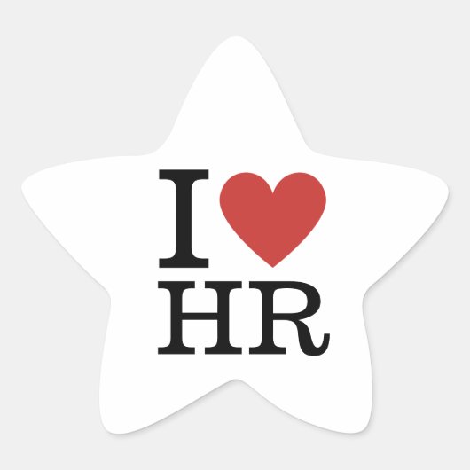 I ❤️ Love HR Star Stickers - HR Department/Staff (Devant)
