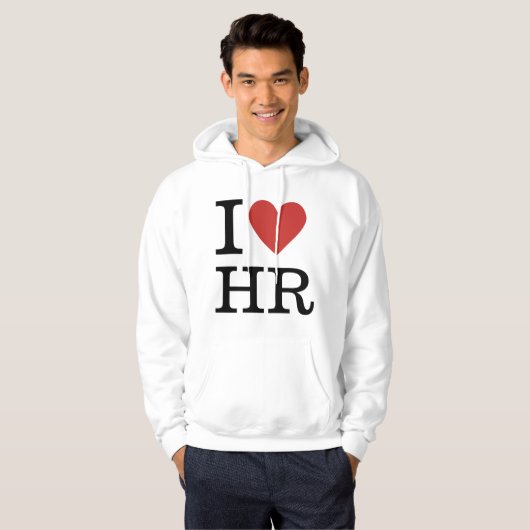 I ❤️ Love HR Sweat - shirt à capuche masculin - pe (Devant entier)