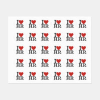 I ❤️ Love HR Vêtements Sticker - Personnel du mini