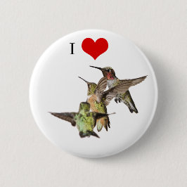 I Love Hummingbird button