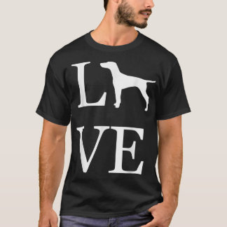 I Love Hungarian Vizsla Hondenliefhebber White Gra T-shirt