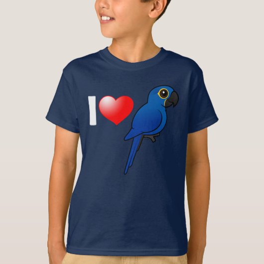 I Love Hyacinth Macaws T-shirt (Voorkant)