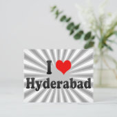 I Love Hyderabad, India Briefkaart (Staand voorkant)