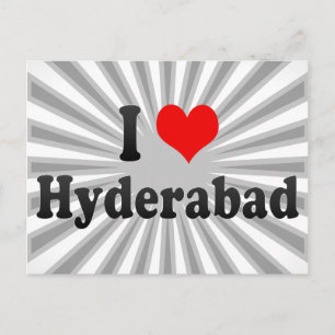 I Love Hyderabad, India Briefkaart