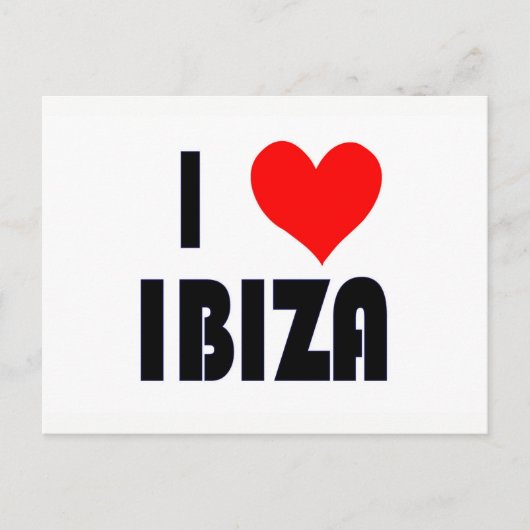I Love Ibiza briefkaart (Voorkant)