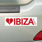 i Love Ibiza Island bumper sticker (Op auto)