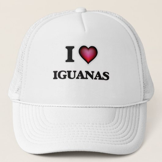 I Love Iguanas Trucker Pet (Voorkant)