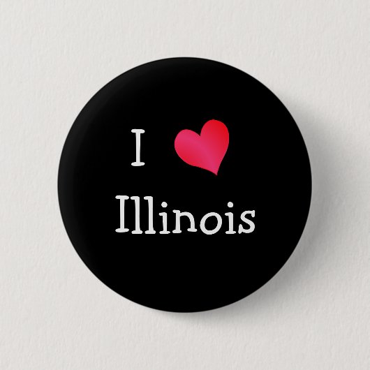 I Love Illinois Ronde Button 5,7 Cm (Voorkant)