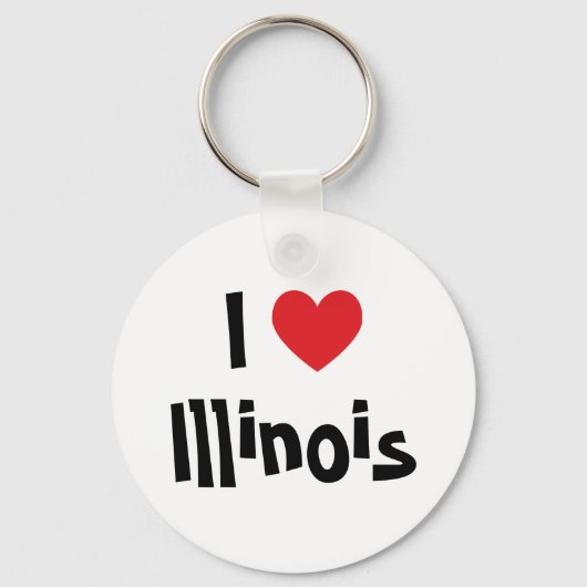 I Love Illinois Sleutelhanger (Voorkant)
