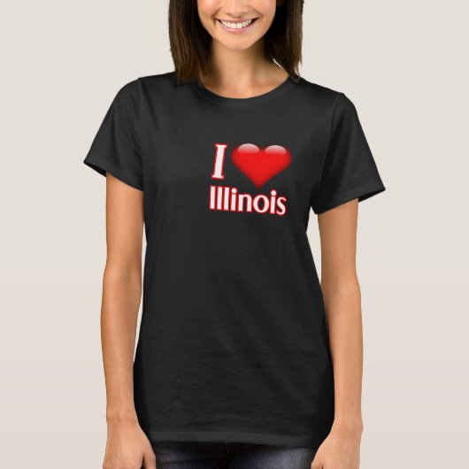 I Love Illinois T-shirt (Voorkant)