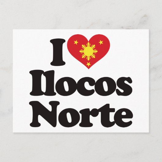 I Love Ilocos Norte Briefkaart (Voorkant)