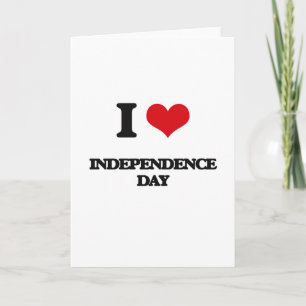 I Love Independence Day Kaart