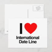 i love international date line briefkaart (Voorkant / Achterkant)