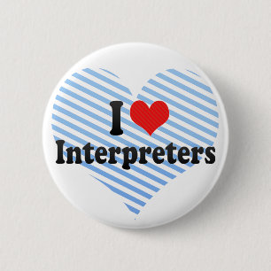I Love Interpretors Ronde Button 5,7 Cm