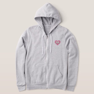 I Love Iowa beroemd gemaakt door Pink Fade Heart Hoodie