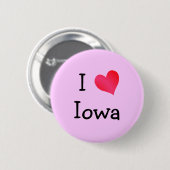 I Love Iowa Ronde Button 5,7 Cm (Voorkant /achterkant)