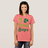 I Love Irish Boys Shamrock Green T-shirt (Voorkant volledig)