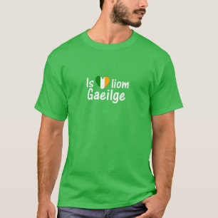 I Love Irish Gaeilge Gaelic Mannen T Shirt Dark
