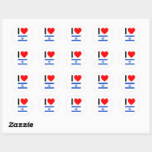 i love israel ronde sticker (Vel)