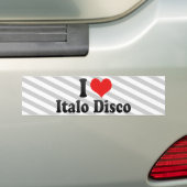 I Love Italo Disco Bumpersticker (Op auto)