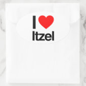 i love itzel ovale sticker (Tas)