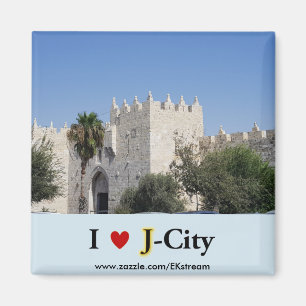I LOVE J CITY - Damscus gate magnet Magneet