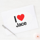 i love jace ovale sticker (Envelop)