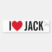 I Love Jack Bumper Sticker (Devant)